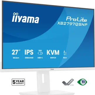 iiyama ProLite XB2797QSNP-W1 27″ IPS LCD Computerbildschirm 68,6 cm (27″) 2560 x 1440 Pixel Quad HD Weiß iiyama ProLite XB2797QSNP-W1 27″ IPS LCD Computerbildschirm 68,6 cm (27″) 2560 x 1440 Pixel Quad HD Weiß