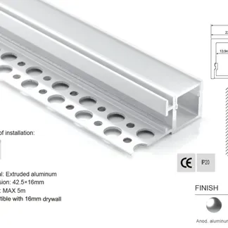 Synergy 21 LED U-Profil 200cm, ALU084 Rigipsprofil Synergy 21 LED U-Profil 200cm, ALU084 Rigipsprofil