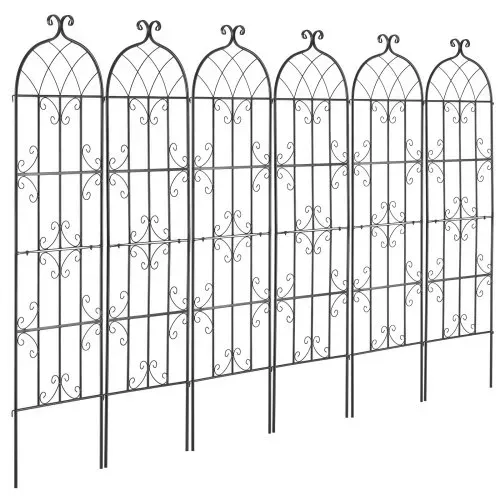 VEVOR Rankhilfe für Kletterpflanzen, 51x180 cm, 6er-Set rostfreies Metallspalier für Gartenblumen, Kletterhilfe, Rankgitter für Rosen, Gurkenstütze, dekoratives Clematis-Spalier für Innenhöfe & Rasen – Bild 10