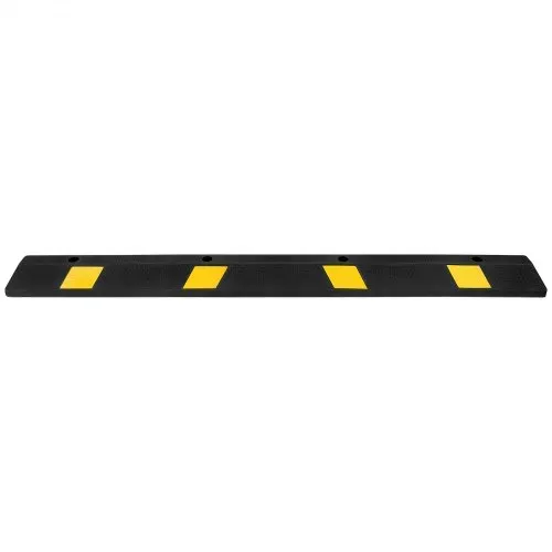 VEVOR Parkstopper Radstopper 1 Stk. 184 x 16 x 11 cm Einparkhilfe Parkbegrenzung mit Reflektorstreifen, Parkplatzsperre aus Gummi für Autos Lieferwagen Lkw, Radführungsblock, Parkplatzbegrenzung – Bild 9