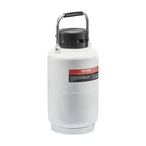 VEVOR Flüssigstickstofftank, 3 l Flüssigstickstoffbehälter aus Aluminiumlegierung, LN2-Tank-Dewar mit 6 Kanistern und Tragetasche mit Riemen, Kryogener Tank für die Schönheitsindustrie, Samenkonservierung, wissenschaftlich – Bild 9