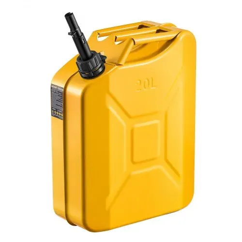 VEVOR Benzinkanister Metall 20 L, Kraftstoffkanister mit Ausgießer & Komfortgriff, 6 L/min max. Durchflussrate, auslaufsicherer Benzintank für die meisten Autos, Motorräder, ATVs & UTVs, Gelb – Bild 10