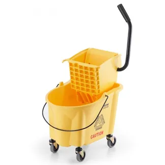 VEVOR Wischeimer Moppeimer mit Wringer, 26 QT Gewerblicher Wischeimer mit seitlicher Presspresse, Wischeimer und Wringer-Kombi auf Rädern, Professionelle/Industrielle/Gewerbliche Bodenreinigung, Gelb VEVOR Wischeimer Moppeimer mit Wringer, 26 QT Gewerblicher Wischeimer mit seitlicher Presspresse, Wischeimer und Wringer-Kombi auf Rädern, Professionelle/Industrielle/Gewerbliche Bodenreinigung, Gelb