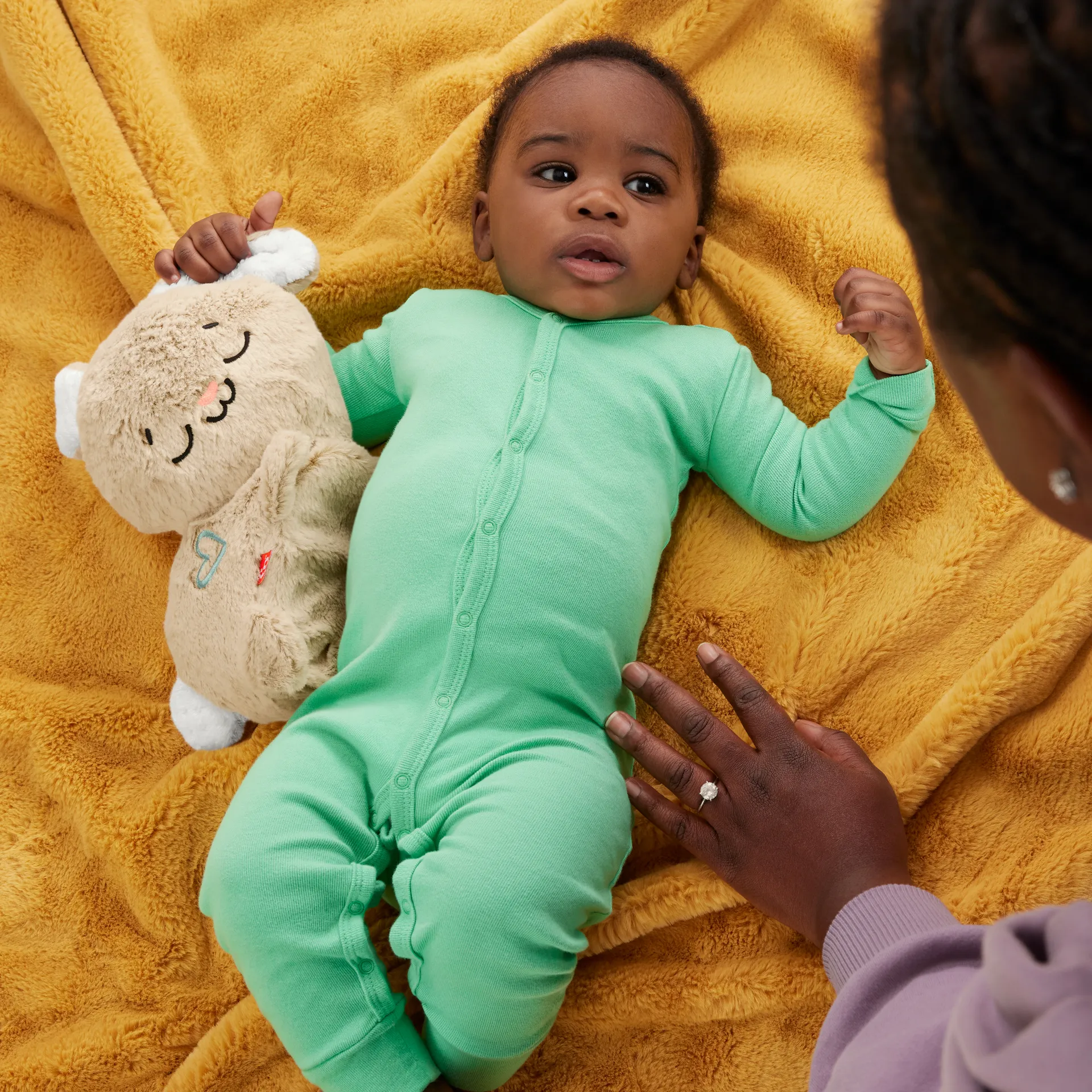 Fisher-Price Spieluhr Soothe & Settle Bunny aus Plüsch für Babys und anpassbare Spieluhr mit Bewegung – Bild 2