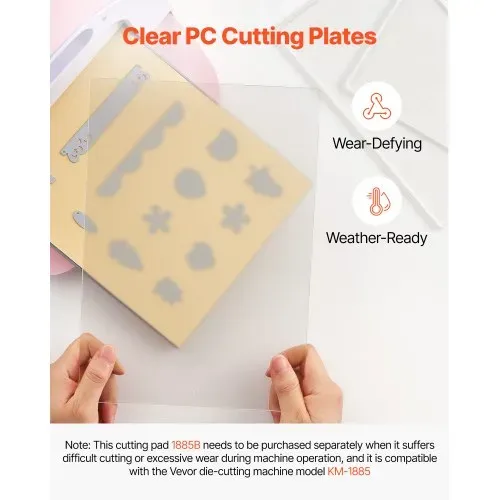 VEVOR Stanzplatten, 6er-Pack 308x216x3 mm, Cutting Pads, Polycarbonat-Schneideplatten, Kompatibel mit VEVOR Stanz- & Prägemaschine KM-1885, für Scrapbooking & Kartenherstellung, Transparent VEVOR Stanzplatten, 6er-Pack 308x216x3 mm, Cutting Pads, Polycarbonat-Schneideplatten, Kompatibel mit VEVOR Stanz- & Prägemaschine KM-1885, für Scrapbooking & Kartenherstellung, Transparent