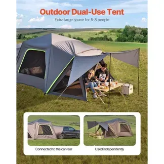 VEVOR SUV-Zelt Camping Auto-Zelt (305 x 310 x 230 cm) wasserdichtes PU2000 geräumiges Doppelschicht-Design für 5-8 Personen, SUV-Campingzelt mit Schattenmarkise & Netzfenstern & Regendach & Tasche VEVOR SUV-Zelt Camping Auto-Zelt (305 x 310 x 230 cm) wasserdichtes PU2000 geräumiges Doppelschicht-Design für 5-8 Personen, SUV-Campingzelt mit Schattenmarkise & Netzfenstern & Regendach & Tasche
