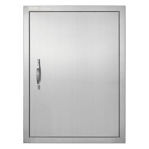 VEVOR Grill-Zugangstür, 508 x 686 mm, Einzelne Außenküchentür, Flächenbündig Montierte Edelstahltür, Vertikale Wandtür mit Griff, für Grillinsel, Grillstation, Außenschrank VEVOR Grill-Zugangstür, 508 x 686 mm, Einzelne Außenküchentür, Flächenbündig Montierte Edelstahltür, Vertikale Wandtür mit Griff, für Grillinsel, Grillstation, Außenschrank