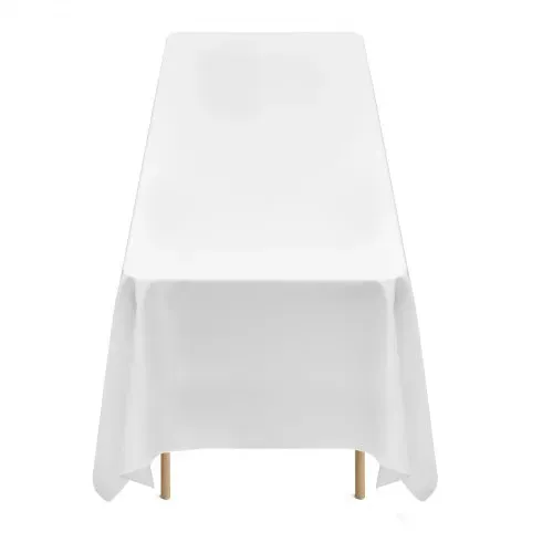 VEVOR 6 x Tischdecke Tischwäsche 2286x3353 mm, wiederverwendbarer Tischdeckenschutz, maschinenwaschbares Tischtuch aus Polyestergewebe für Partys Hochzeiten Bankette formelle Veranstaltungen, Weiß – Bild 8