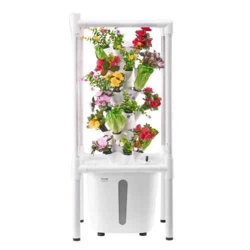 VEVOR Hydroponisches Anbausystem mit Wachstumslicht, 30 Steckplätze Hydroponik Turm mit 6 Ebenen, Hydronischer Garten für Zuhause mit Wasserpumpe, Pflanzenkeimungsset für Kräuter, Obst und Gemüse – Bild 10