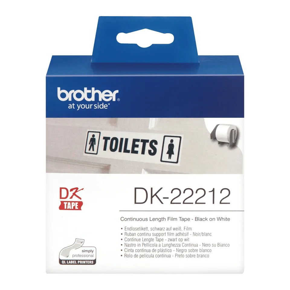 Brother DK-22212 Etiketten erstellendes Band Schwarz auf weiss – Bild 2