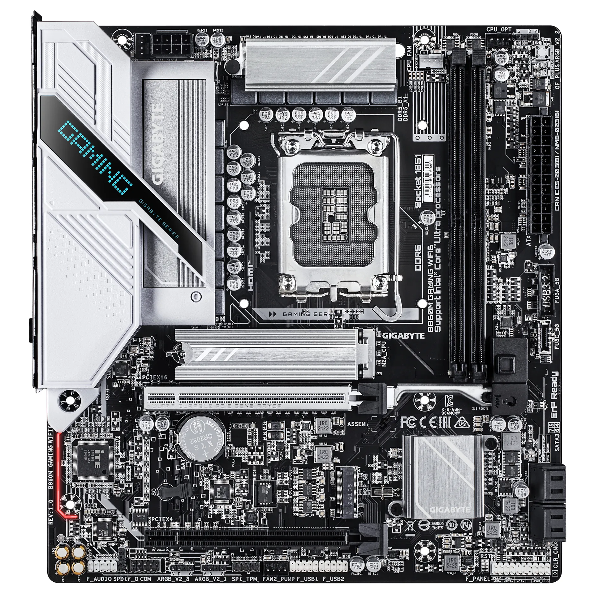 GIGABYTE B860M GAMING WIFI6 Mainboard - Intel Core Ultra Series CPUs, 8+1+2 Phases VRM, bis zu 9066MHz DDR5, 1xPCIe 5.0 + 1xPCIe 4.0 M.2, 2.5GbE LAN, WIFI 6, USB 3.2 Gen 1 – Bild 2