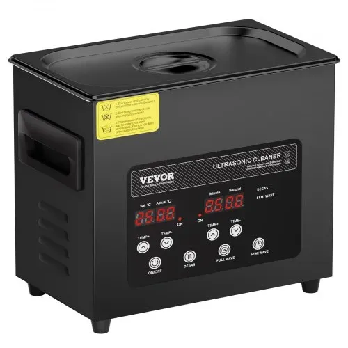 VEVOR 3 L Ultraschallreiniger 120 W digitales Ultraschallreinigungsgerät mit Schonmodus & verbesserter Entgasung, 40 kHz industrieller Schmuckreiniger mit Heizung & Timer, für Brillen Uhren Schwarz – Bild 9