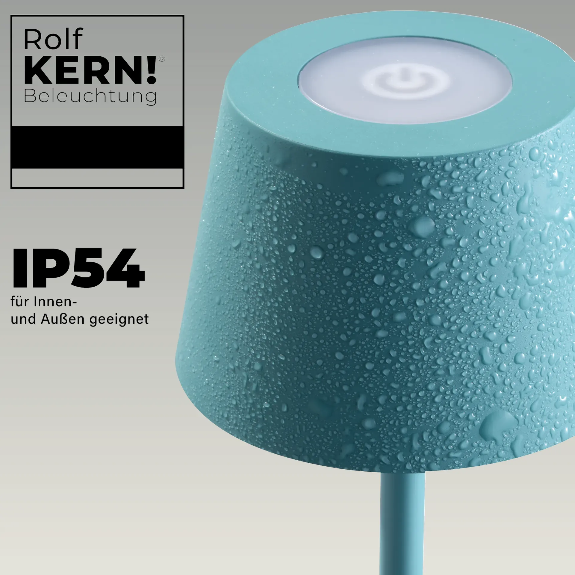 LED-Tischleuchte ROLF KERN Club Nano 21cm, Türkis, Akku, dimmbar – Bild 3