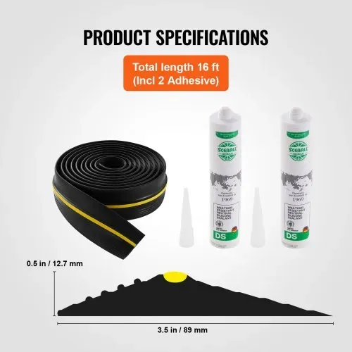 VEVOR Dichtungsset für Garagentorschwellen 4,88 m U-Form + O-Ring, universelle PVC-Dichtungsleiste für Garagentorunterteile, kombinierbar mit wetterfestem Dichtungsstreifen für Garagenschwellen – Bild 5