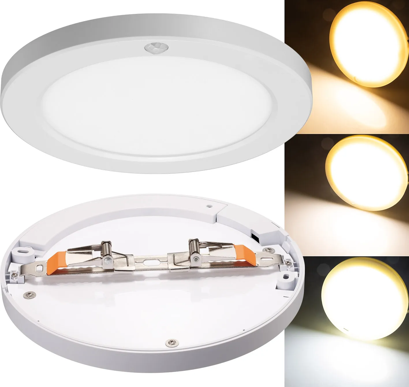 LED Deckenleuchte „BUTON“ mit PIR-Sensor Ø 23cm, 10/15/18W – 3000/4000/6000k LED Deckenleuchte „BUTON“ mit PIR-Sensor Ø 23cm, 10/15/18W – 3000/4000/6000k