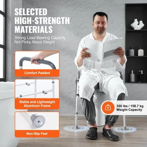 VEVOR Toilettensitzerhöhung 49-64 cm 158,76kg Universal-Toilettenerhöhung für Senioren – Bild 2