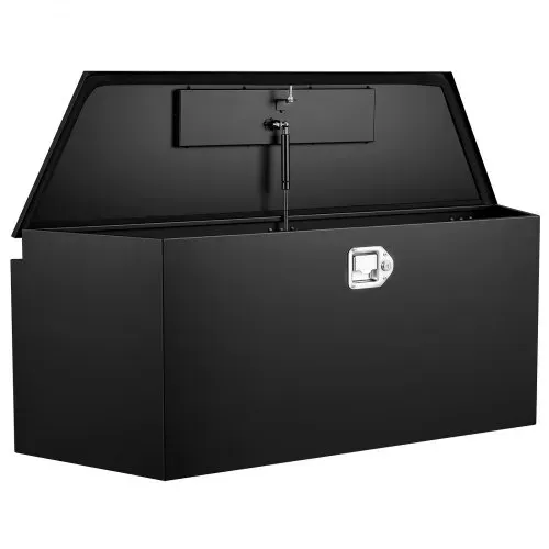VEVOR Deichselbox Truckbox 1245 x 353 x 470 mm aus Stahl, 50 kg Belastbare Werkzeugaufbewahrungsbox mit Schloss & Schlüsseln, Anhängerbox für Pickup-Ladeflächen Wohnmobile SUVs Geländewagen, Schwarz – Bild 9