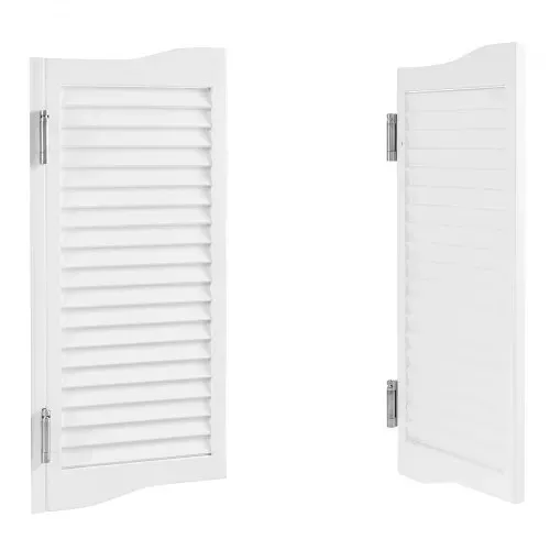 VEVOR Saloontür, 805x28x900 mm, Flügeltür, Schwingtür mit Scharnieren & Beschlagsatz, einfach zu installieren, gewölbte Innenschwingtüren für Cafés, Flur, Küche, Bar, Pub, Eingang, weiß – Bild 10