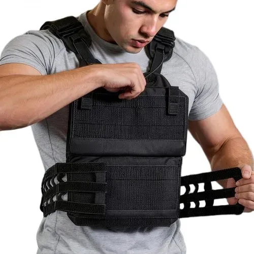 VEVOR Gewichtsweste (ohne Gewichtplatten) mit Schulterpolstern und Reflexstreifen, Trainingsweste für Krafttraining, Laufen, Joggen, Ausdauertraining, Muskeltraining, Home-Gym-Training, Unisex-Design – Bild 10