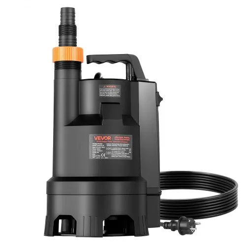 VEVOR 690W Tauchpumpe, 17500L/h, PP-GF20 Schmutzwasserpumpe für Abwasser, Schmutzwasser & sauberes Wasser mit automatischem Schwimmerschalter, 9m Förderhöhe, für Pools Teiche überflutete Bereiche VEVOR 690W Tauchpumpe, 17500L/h, PP-GF20 Schmutzwasserpumpe für Abwasser, Schmutzwasser & sauberes Wasser mit automatischem Schwimmerschalter, 9m Förderhöhe, für Pools Teiche überflutete Bereiche