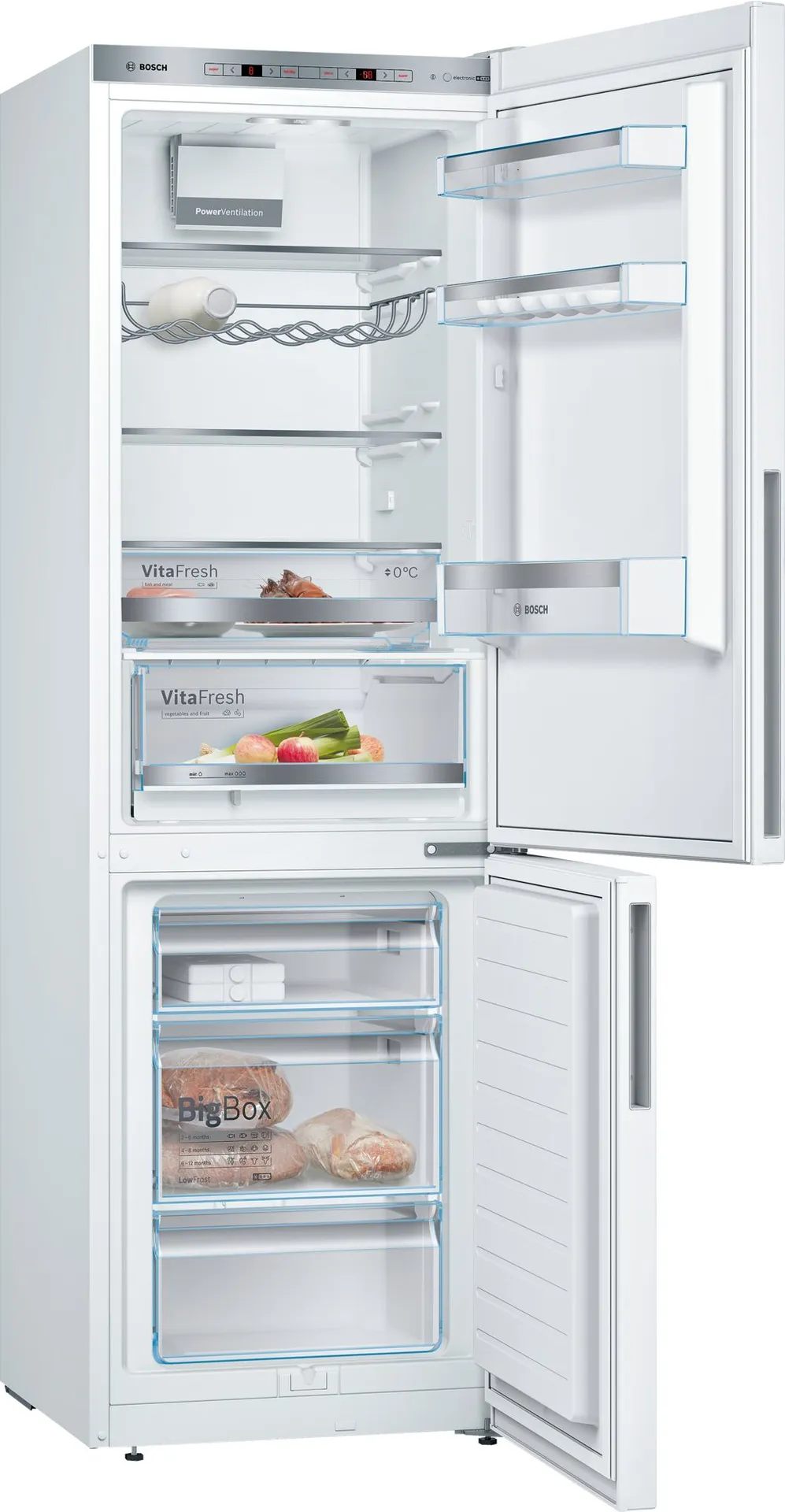 Bosch Serie 6 KGE36AWCA Kühl- und Gefrierkombination Freistehend 308 l Weiß – Bild 6