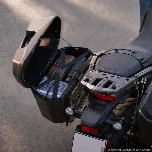 VEVOR Motorrad-Seitenkoffer 2 x 23 L mit Halterungen aus ABS, Schwarze Seitencase mit 3-Stufen-Verriegelung, Roten Reflektoren, Sicherheitsschlössern und Schlüsseln, IPX4-Spritzwasserschutz – Bild 7