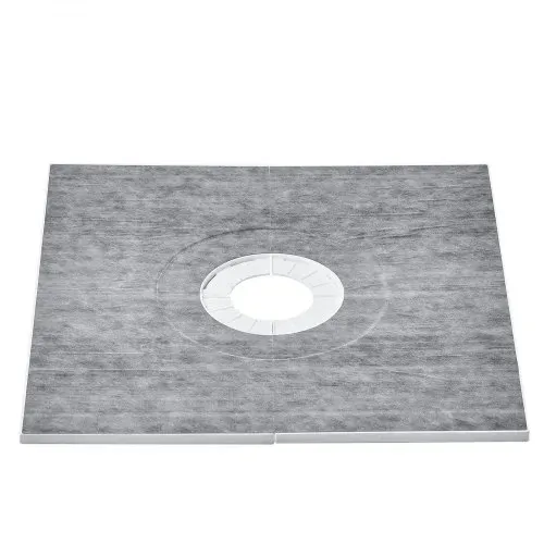 VEVOR Duschrand-Set, 914 x 914 x 22 mm, großes Duschwannen-Set mit 16 cm zentralem Abfluss, leichte EPS-Duschinstallations-Sets mit 2 wasserdichten Tüchern, Duschwannen-Neigungsstangen – Bild 8
