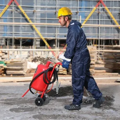 VEVOR 40L Sandstrahler Ausgestattet mit Düse Absperrventil Druckmesser Keramikdüse 2,5 m Schlauch Einfülltrichter Wasserfalle 6" Gummiräder Sandstrahler Tragbares Sandstrahlgerät – Bild 7
