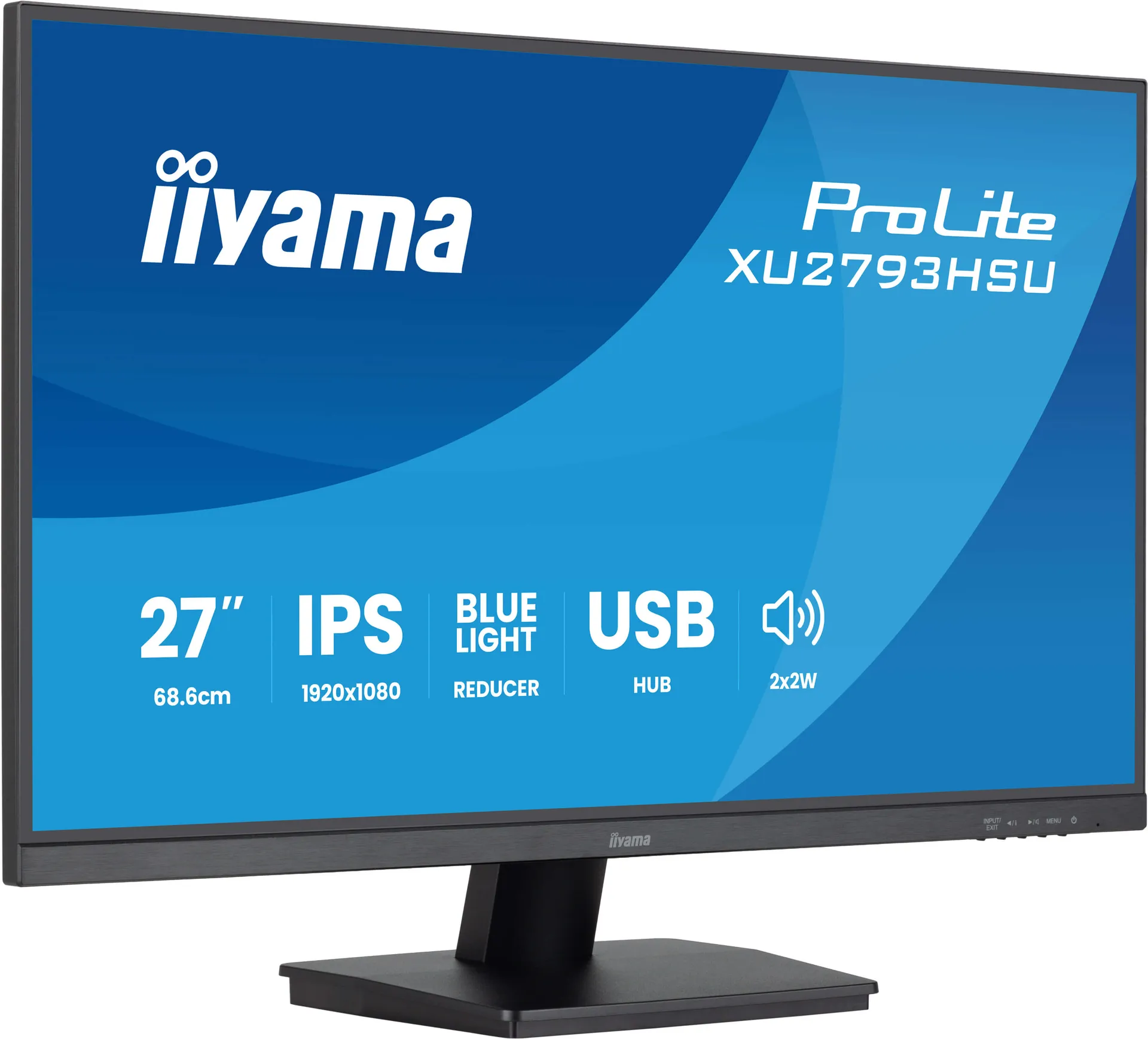 iiyama ProLite 27″ (68.5 cm) Monitor mit IPS-Panel-Technologie, USB-Hub und 100Hz Bildwiederholfrequenz iiyama ProLite 27″ (68.5 cm) Monitor mit IPS-Panel-Technologie, USB-Hub und 100Hz Bildwiederholfrequenz