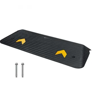 VEVOR Schwellenrampe Vollgummi Türschwellenrampe 15Tonnen Tragfähigkkeit Bordsteinrampe mit Kanal 111×40,6x5cm Rollstuhlrampe Auffahrrampe Gummirampe Ideal für unebenen Boden Bordsteinkanten VEVOR Schwellenrampe Vollgummi Türschwellenrampe 15Tonnen Tragfähigkkeit Bordsteinrampe mit Kanal 111×40,6x5cm Rollstuhlrampe Auffahrrampe Gummirampe Ideal für unebenen Boden Bordsteinkanten