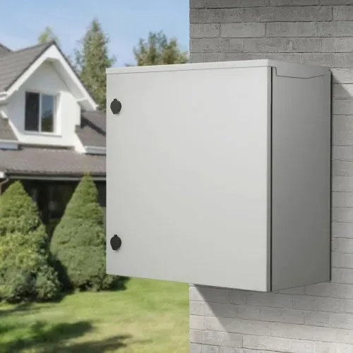 VEVOR Schaltschrank Elektrogehäuse, 600x600x300 mm, NEMA 4 Außengehäuse, IP66 wasserdicht & staubdicht, kaltgewalzter Stahl, klappbare Anschlussdose für den Innen- & Außenbereich, mit Regenschutz – Bild 7