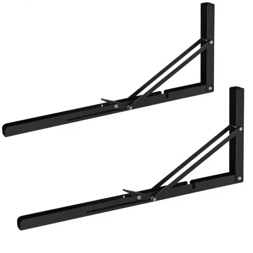VEVOR Regalhalterung faltbar, 613 x 254 x 48 mm, 2 Stück, robuste schwebende Regalhalter, Halterungen für Regale, 5 mm dicke mattschwarze L-Regalhalterung, Regalträger aus Stahl mit 136,1 kg Tragkraft – Bild 10