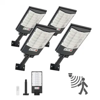 VEVOR Solar-Straßenlaterne 50000 LM, Straßenlampe 500 W, Solarleuchte mit Dämmerungssensor, LED-Flutlicht mit Bewegungsmelder, IP65 wasserdichte Außenbeleuchtung für Einfahrt & Hof, 4er-Pack VEVOR Solar-Straßenlaterne 50000 LM, Straßenlampe 500 W, Solarleuchte mit Dämmerungssensor, LED-Flutlicht mit Bewegungsmelder, IP65 wasserdichte Außenbeleuchtung für Einfahrt & Hof, 4er-Pack