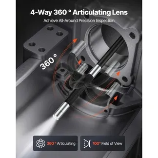 VEVOR Endoskopkamera mit Licht Drehbar, Inspektionskamera mit 360° beweglichem Kopf, Rohrkamera IP67 Wasserdicht mit 4,5 Zoll Display 1,5m Schlangenkabel 3000mAh Akku, 8mm Boreskopkamera für Auto Haus VEVOR Endoskopkamera mit Licht Drehbar, Inspektionskamera mit 360° beweglichem Kopf, Rohrkamera IP67 Wasserdicht mit 4,5 Zoll Display 1,5m Schlangenkabel 3000mAh Akku, 8mm Boreskopkamera für Auto Haus