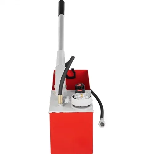 VEVOR Prüfpumpe Abdrückpumpe Druckprüfpumpe Füllpumpe Befüllpumpe Druckprobepumpe Hydrostatische Testpumpe Hydraulikdruckprüfpumpe 60 bar / 860 psi / 6 MPa Wasserdruckprüfer 12 L Tankvolumen – Bild 10