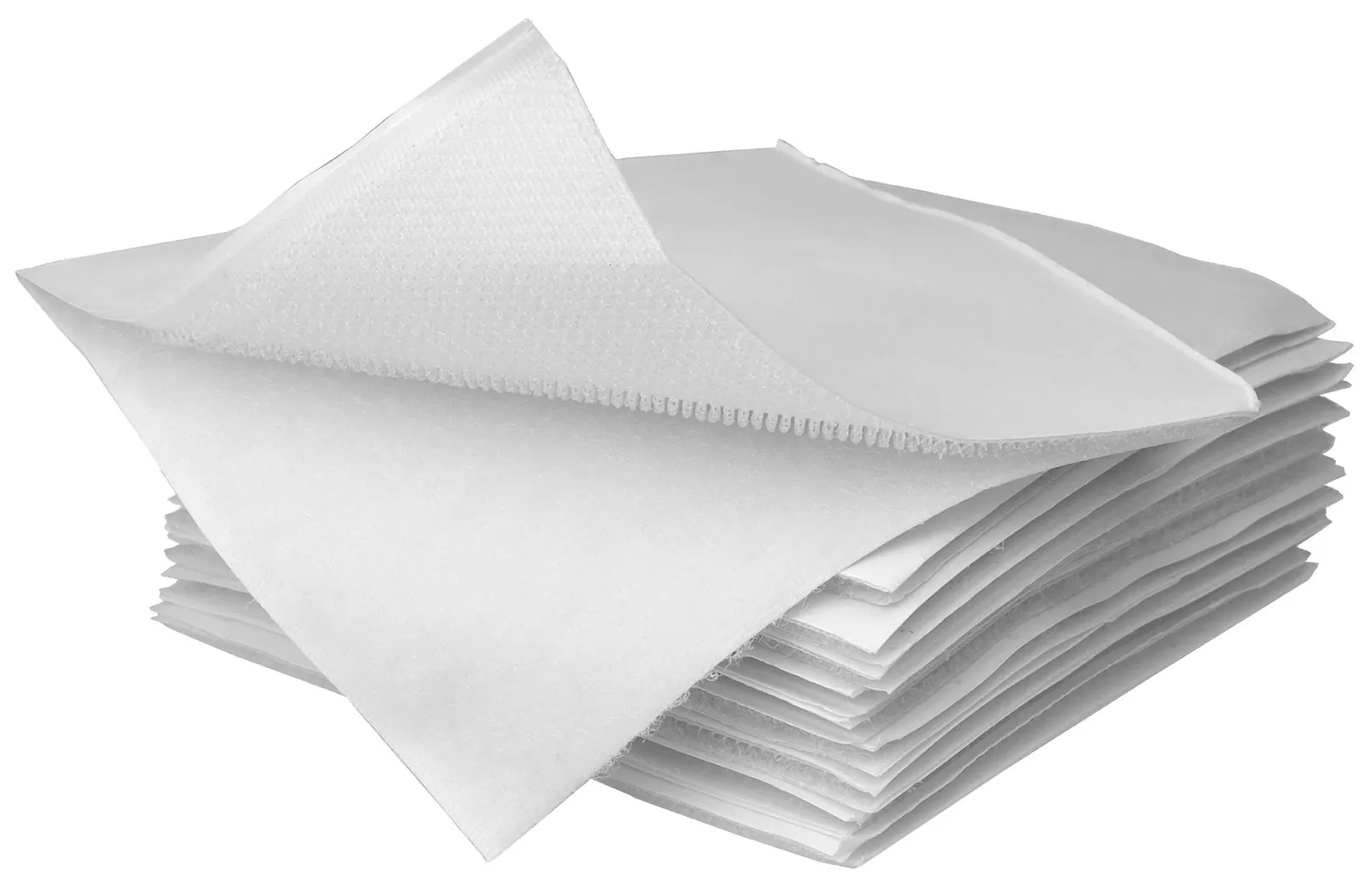 Klett-Pads 10Stück, selbstklebend 2-lagig, 10x10cm, weiß #REST# Klett-Pads 10Stück, selbstklebend 2-lagig, 10x10cm, weiß #REST#