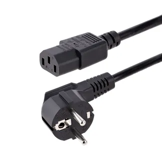 StarTech.com 3 m C13 Stromkabel, 18AWG, EU Schuko auf C13 (Kaltgerätestecker), 10A 250V, Schwarz, Kaltgerätekabel, PC / Computer Stromkabel, Drucker / Monitor / PC / C13 Netzkabel StarTech.com 3 m C13 Stromkabel, 18AWG, EU Schuko auf C13 (Kaltgerätestecker), 10A 250V, Schwarz, Kaltgerätekabel, PC / Computer Stromkabel, Drucker / Monitor / PC / C13 Netzkabel