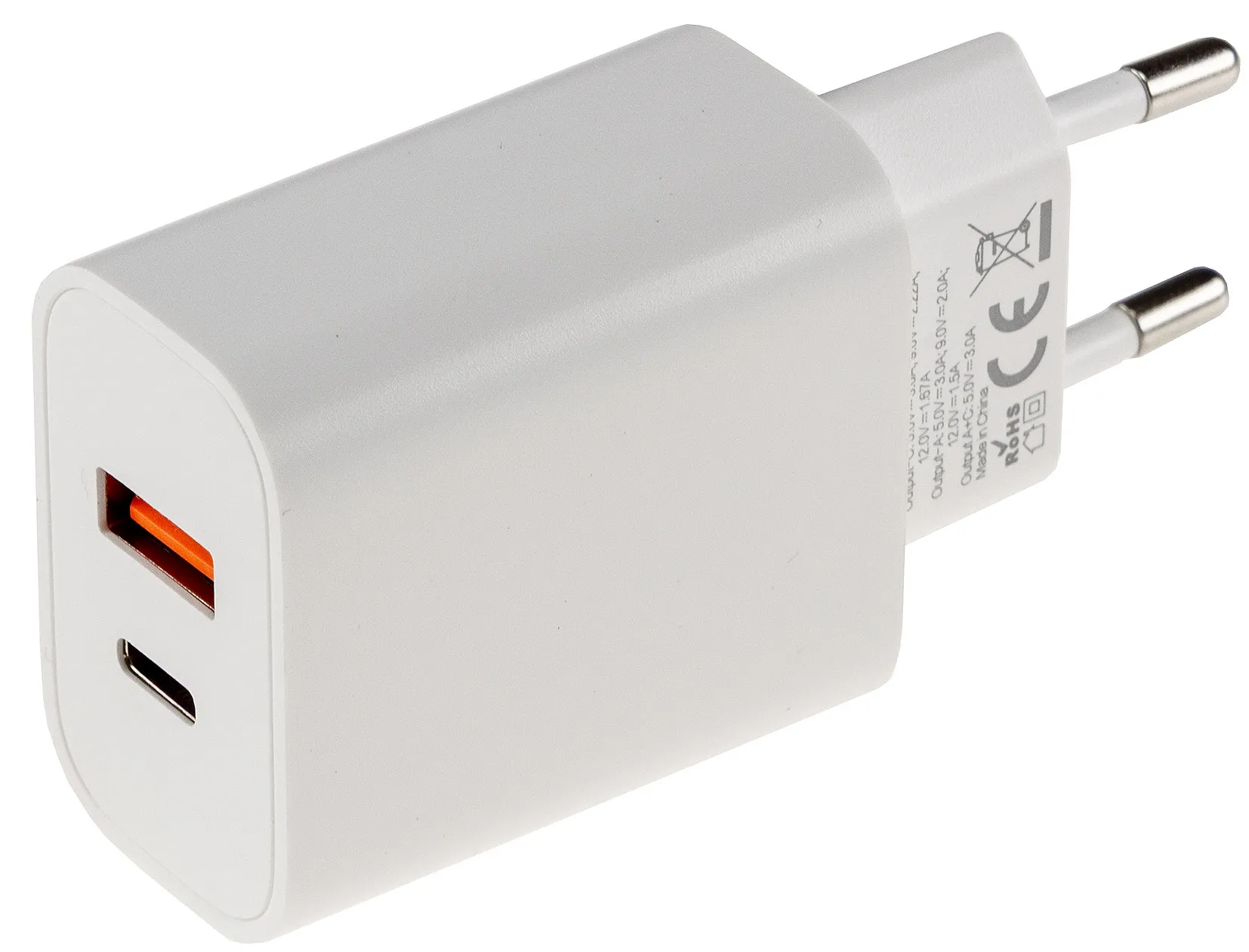 Stecker-Netzteil mit USB „CTN-0522 A-C“ 20W, 5,0V/3,0A, 9,0V/2,0A, 12,0V/1,67A= Stecker-Netzteil mit USB „CTN-0522 A-C“ 20W, 5,0V/3,0A, 9,0V/2,0A, 12,0V/1,67A=