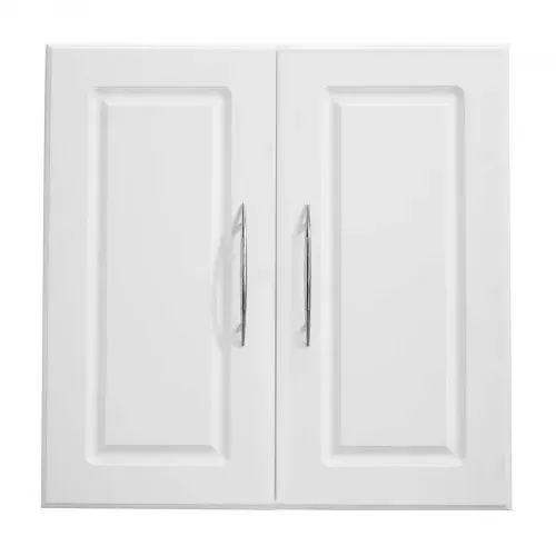 VEVOR Wandschrank für Waschküche, 2-stöckiger Wandhängeschrank mit verstellbarer Ablage, Küchenschrank mit2 Türen, für Küche Bad Wäscherei, 30 x 60 x 60 cm (T x B x H), Oberschrank Weiß – Bild 8