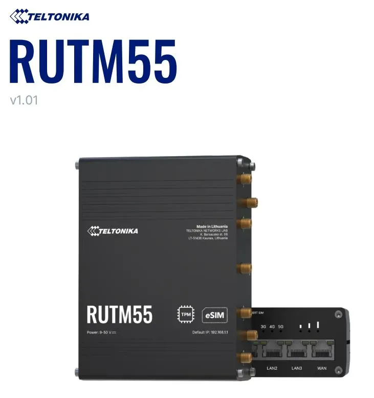 Teltonika · Router · RUTM55 · 5G Industrial Router Teltonika · Router · RUTM55 · 5G Industrial Router