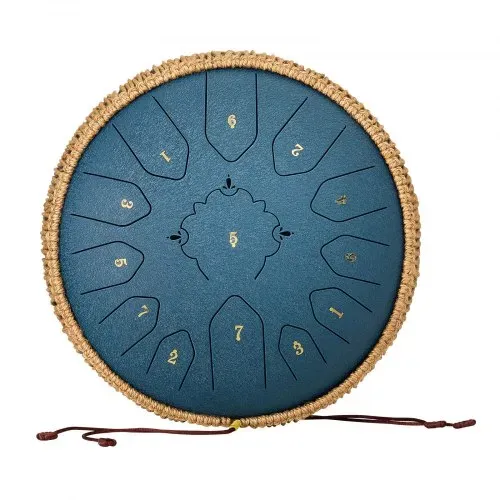 VEVOR Zungentrommel, Ø305 mm, 13 Töne, Regentrommel, C-Dur, mit Notenbuch & Schlägeln, Perkussionsinstrument für Meditation, Yoga & musikalische Anfängerausbildung, Steel Tongue Drum Marineblau – Bild 10