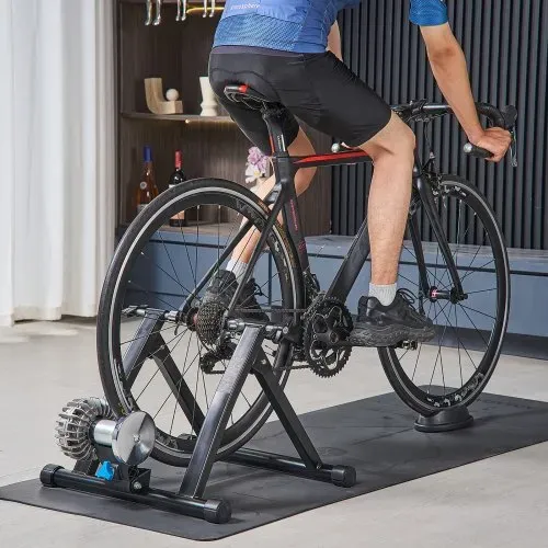 VEVOR Fahrrad Rollentrainer Fahrradtrainer für 660,4-736,6 mm / 700C-Räder, klappbarer Radtrainer Heimtrainer mit Schnellspanner & Vorderradunterlage, 150 kg belastbar, Fahrradfahren Heimtraining – Bild 7