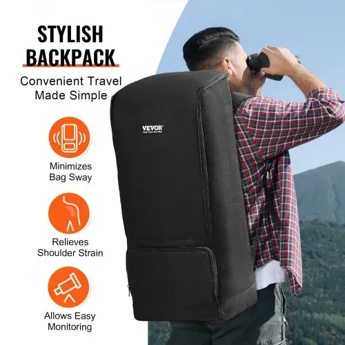 VEVOR Teleskoptasche, 76cm, Teleskop-Transporttasche mit sicherem Gurt, Taschen und bequemen Schultergurten, stoßdämpfende Teleskop-Tragetasche für optisches Rohr und Stativ, Gegengewichtstasche – Bild 4