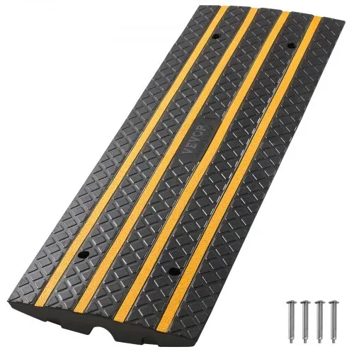 VEVOR Gummi-Bordsteinrampe, 15 Tonnen Tragkraft, 66 mm Anstieg, Auffahrtsrampe mit gelben Reflektorstreifen, Schwellenrampe geeignet für Laderampe, Lager, Garage, Gehweg (1 Stück) VEVOR Gummi-Bordsteinrampe, 15 Tonnen Tragkraft, 66 mm Anstieg, Auffahrtsrampe mit gelben Reflektorstreifen, Schwellenrampe geeignet für Laderampe, Lager, Garage, Gehweg (1 Stück)