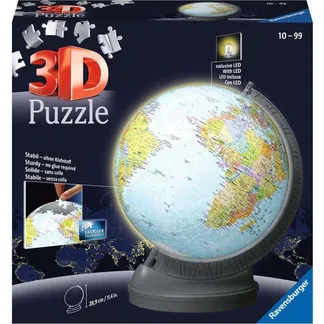 3D Puzzle Globus mit Licht 3D Puzzle Globus mit Licht
