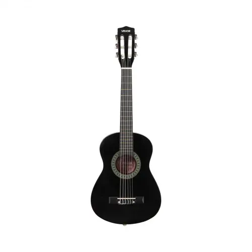 VEVOR Konzertgitarre, 780 mm, Holz-Klassikgitarren-Starter-Set für Anfänger, mit Nylonsaiten, Gigbag, Gurt, Stimmgerät, zusätzlichen Saiten, Plektren, Kapodaster, Linde, für Einsteiger, Schwarz – Bild 8
