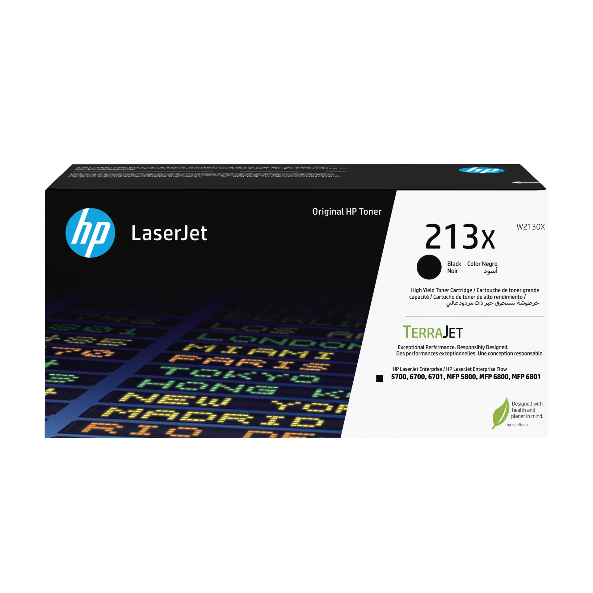 HP 213X Schwarz Original LaserJet-Tonerkartusche mit hoher Reichweite HP 213X Schwarz Original LaserJet-Tonerkartusche mit hoher Reichweite