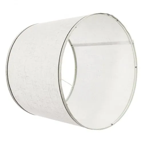VEVOR Lampenschirm Trommel 290 x 320 x 245 mm (oben x unter x hoch), 2 Ersatzschirme aus Leinen + PVC Lampenschirm mit Harfe für Tischlampen Pendelleuchten (helles Leinen mit schwarzem Rand) – Bild 9