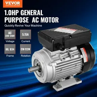 VEVOR 2,2 kW Elektromotor 2800 U/min, Wechselstrom 220–240 V, 13,8 A, 90 l, B3-Rahmen, Luftkompressormotor einphasig, 24 mm Keilwelle, Rechts-/Linkslauf für landwirtschaftliche Maschinen und allgemeine Geräte VEVOR 2,2 kW Elektromotor 2800 U/min, Wechselstrom 220–240 V, 13,8 A, 90 l, B3-Rahmen, Luftkompressormotor einphasig, 24 mm Keilwelle, Rechts-/Linkslauf für landwirtschaftliche Maschinen und allgemeine Geräte