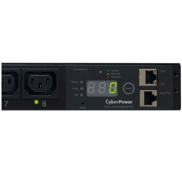 CyberPower PDU, Switched, 230V/10A, 1HE, 8xC13 Ausgang, 1xC14 Eingang, – Bild 4
